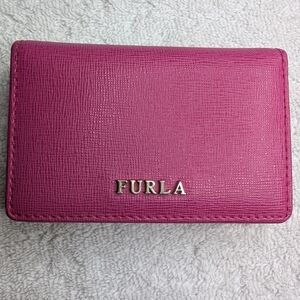 Furla Pink Leather Card Wallet